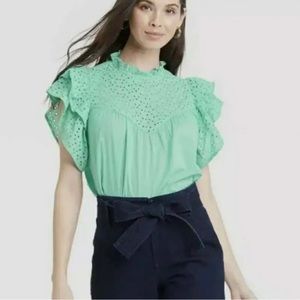a new day Eyelet Lace Blouse